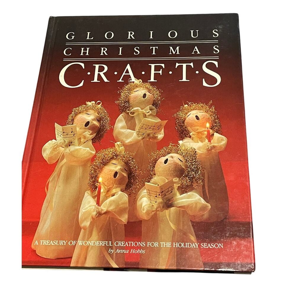 VTG Glorious Christmas Crafts 1988 Hardcover DIY Holiday Ornaments Patterns book